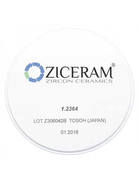 Диски диоксида циркония Ziceram 95 мм A3 95 X 12 T