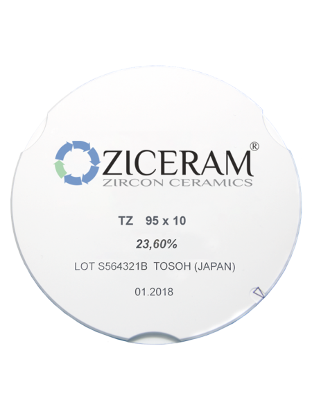 Диски диоксида циркония Ziceram 98,5 мм TZ 98.5 X 10